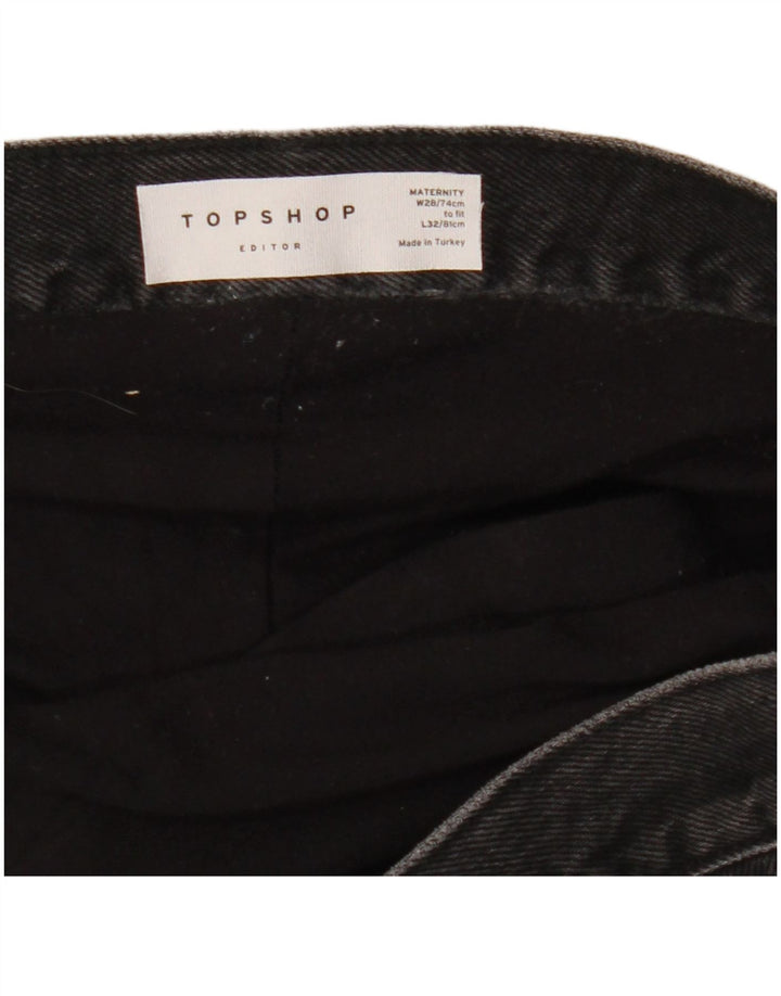 Topshop Jeans dritti premaman da donna W28 L26 viscosa nera