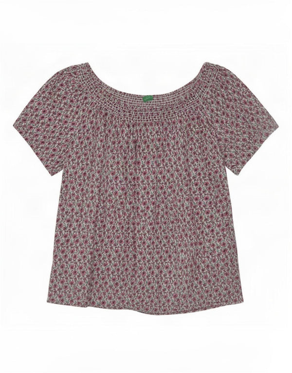 Camicetta da donna Benetton Top UK 16 Grande floreale multicolore