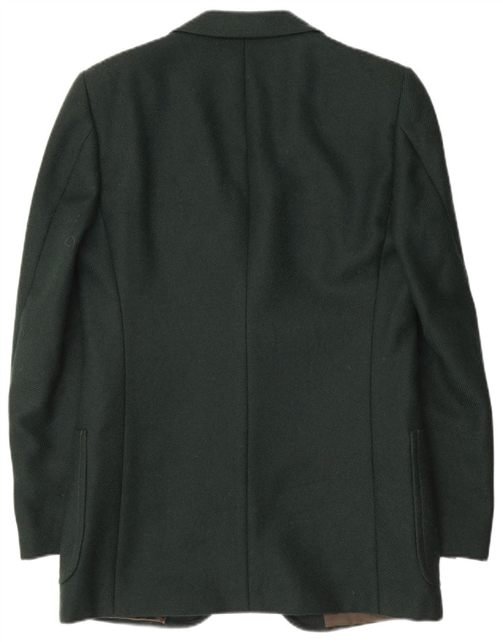 Giacca blazer da uomo a 2 bottoni Facis UK 36 piccola lana verde
