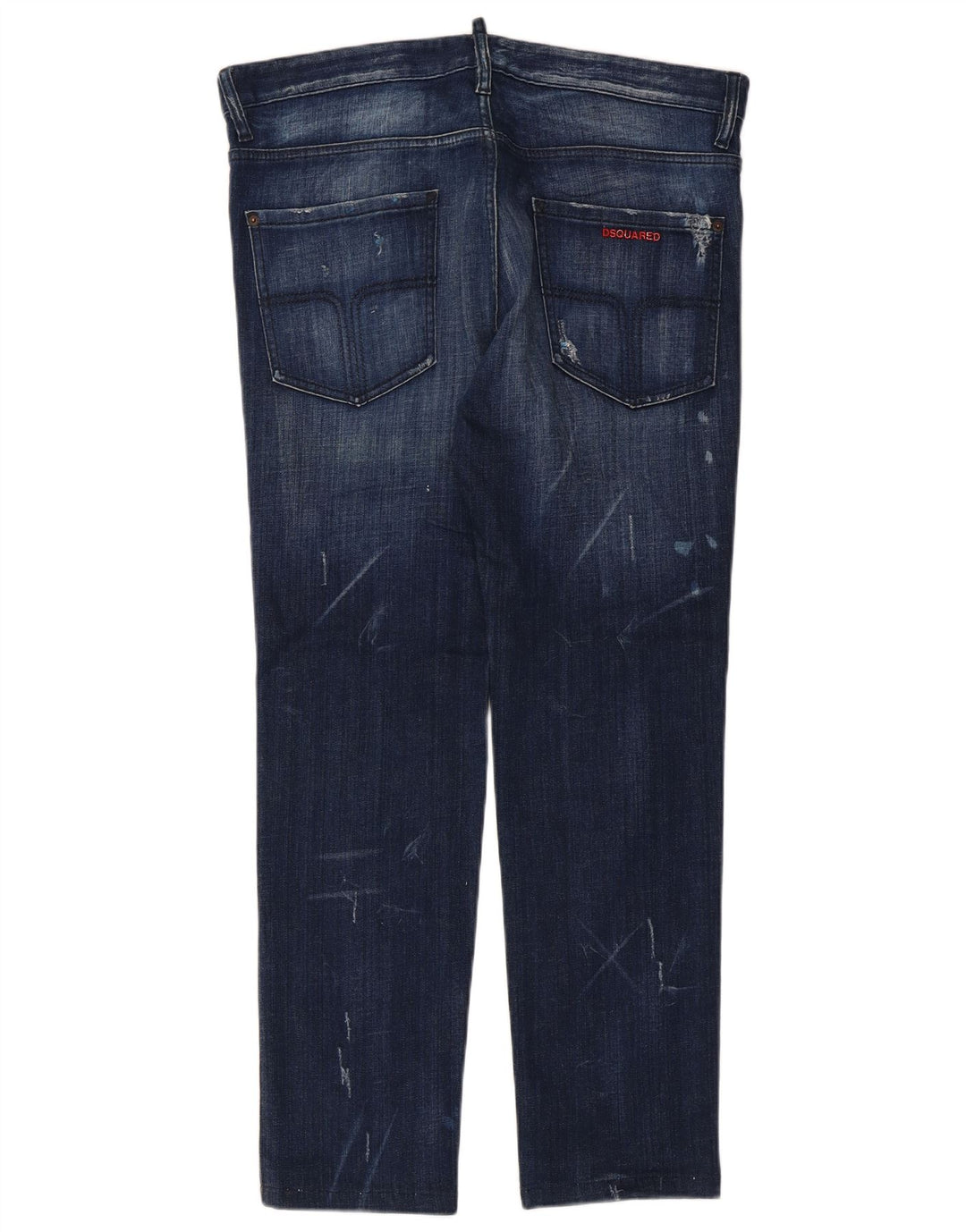 Jeans slim effetto consumato da donna Dsquared2 IT 52 2XL W36 L29 cotone blu