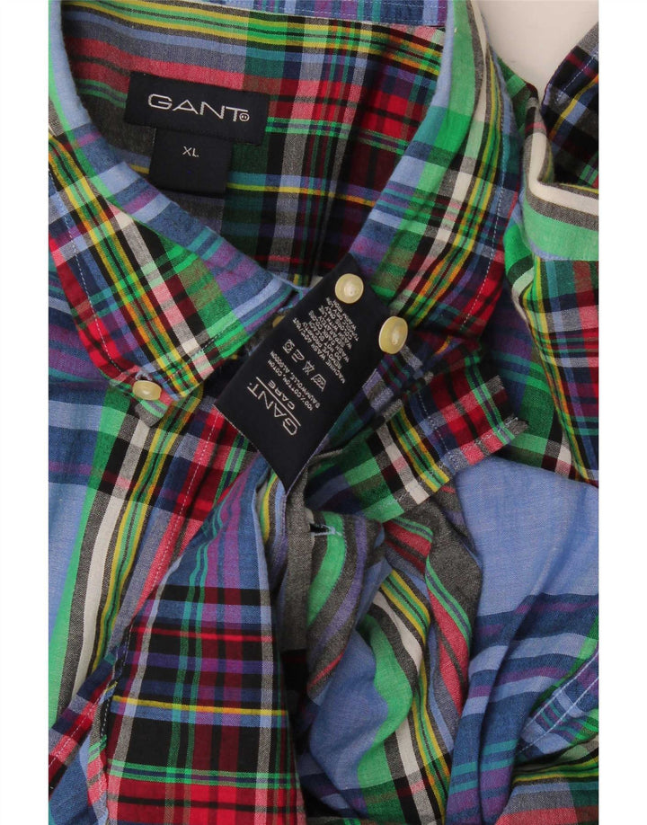Camicia da uomo Gant XL in cotone scozzese multicolore