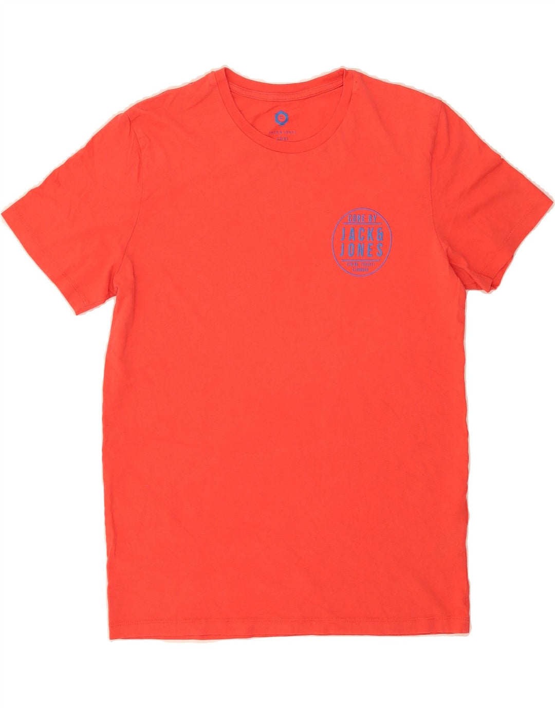 JACK & JONES Mens Graphic T-Shirt Top Large Orange Cotton Vintage Jack & Jones and Second-Hand Jack & Jones from Messina Hembry 