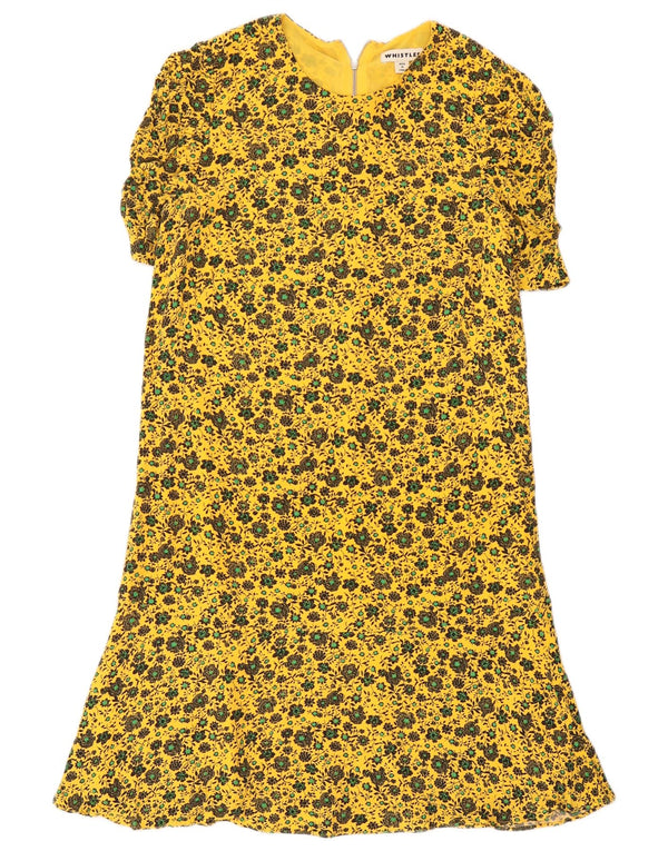 Abito a trapezio da donna Whistle UK 8 piccolo floreale giallo