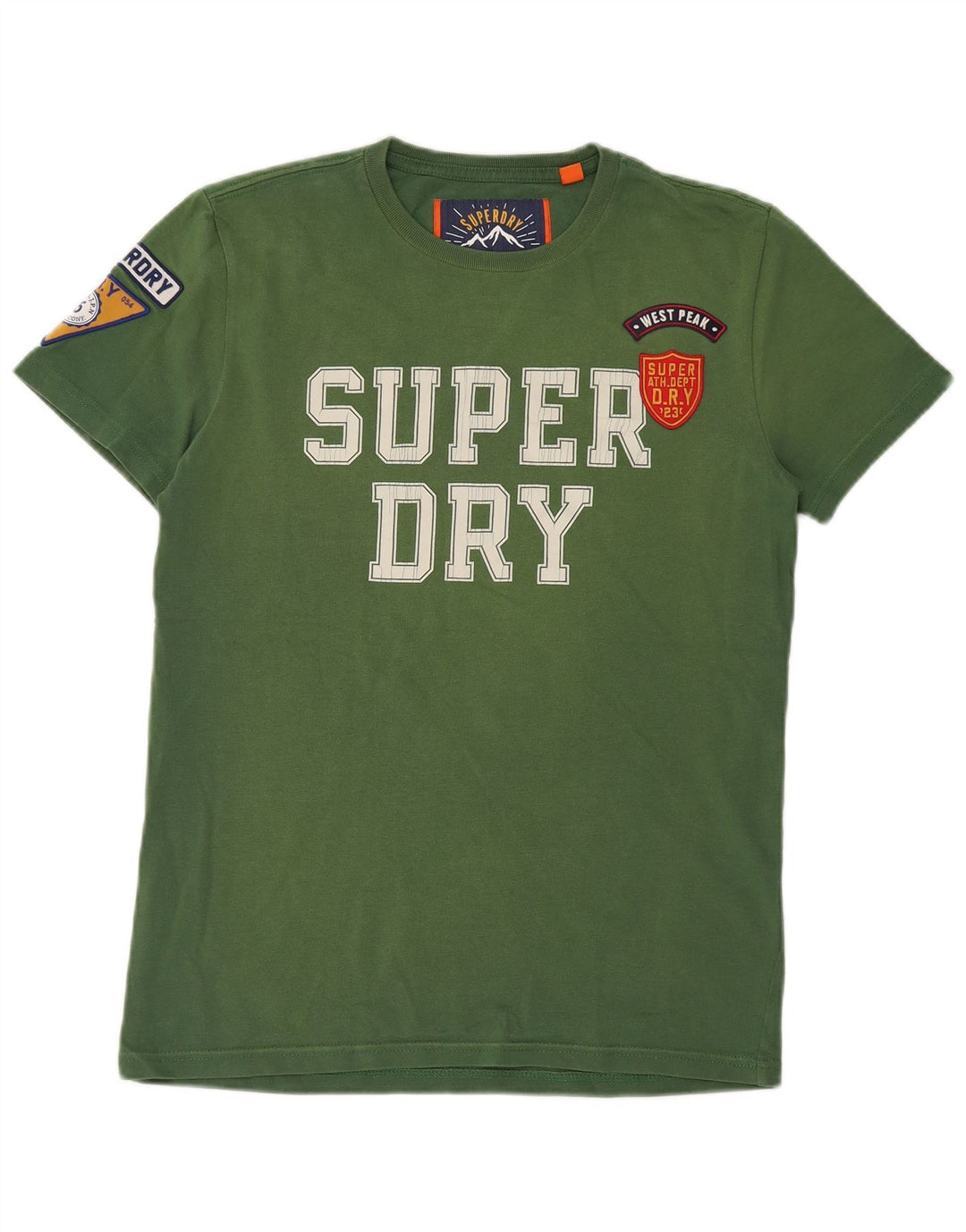 T-shirt grafica da uomo SUPERDRY Top piccola in cotone verde