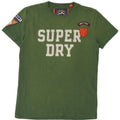 T-shirt grafica da uomo SUPERDRY Top piccola in cotone verde
