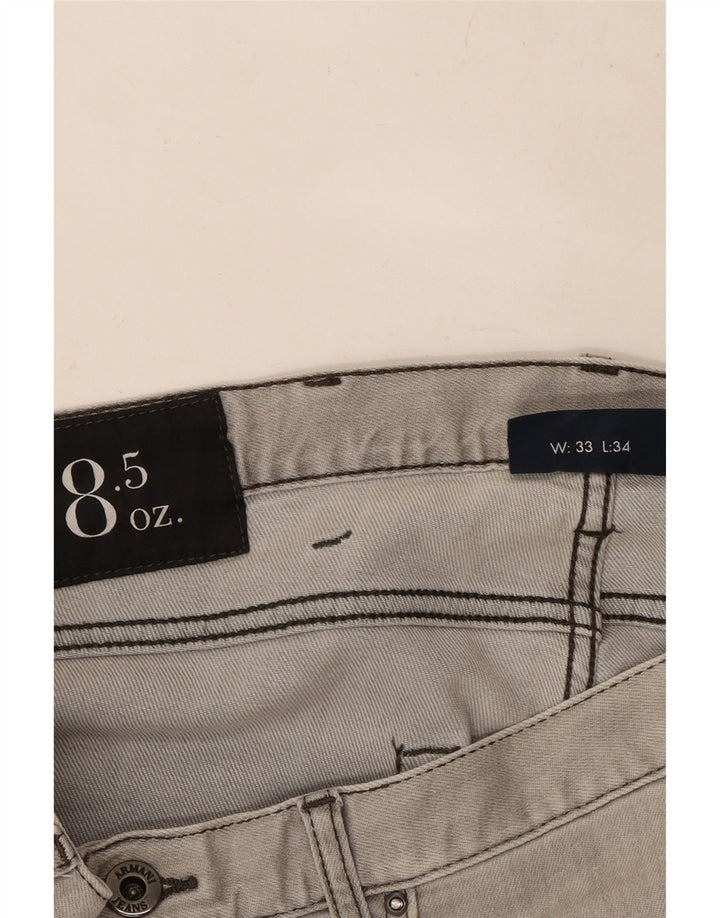 Jeans dritti da donna Armani W33 L28 Grigi