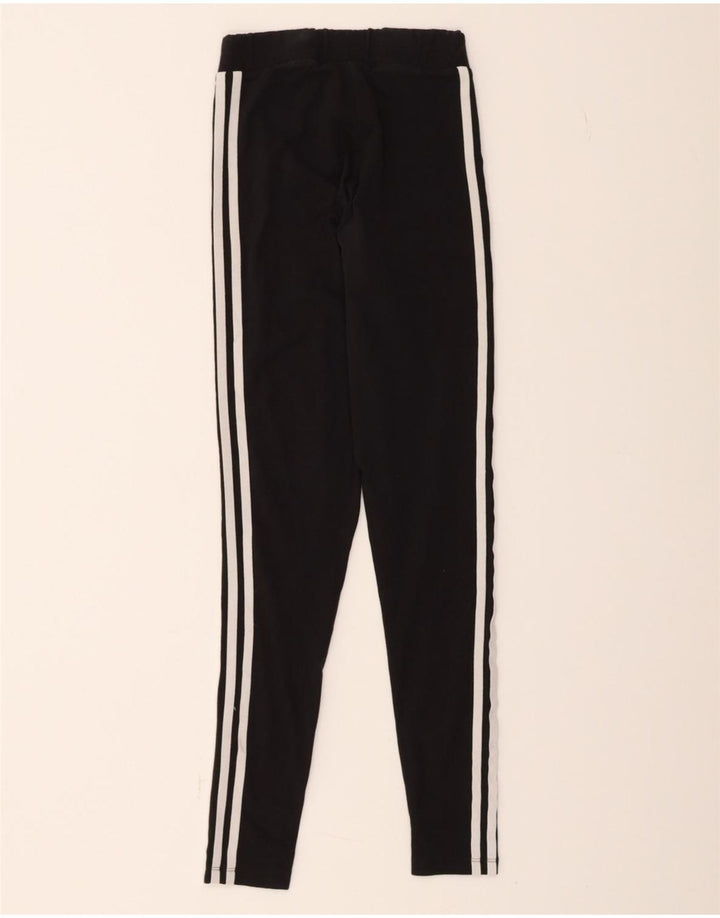 ADIDAS Womens Leggings UK 8 Small Black Cotton Vintage Adidas and Second-Hand Adidas from Messina Hembry 