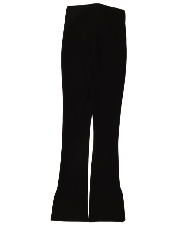 Pantaloni casual svasati da donna Zara piccoli W26 L32 poliestere nero