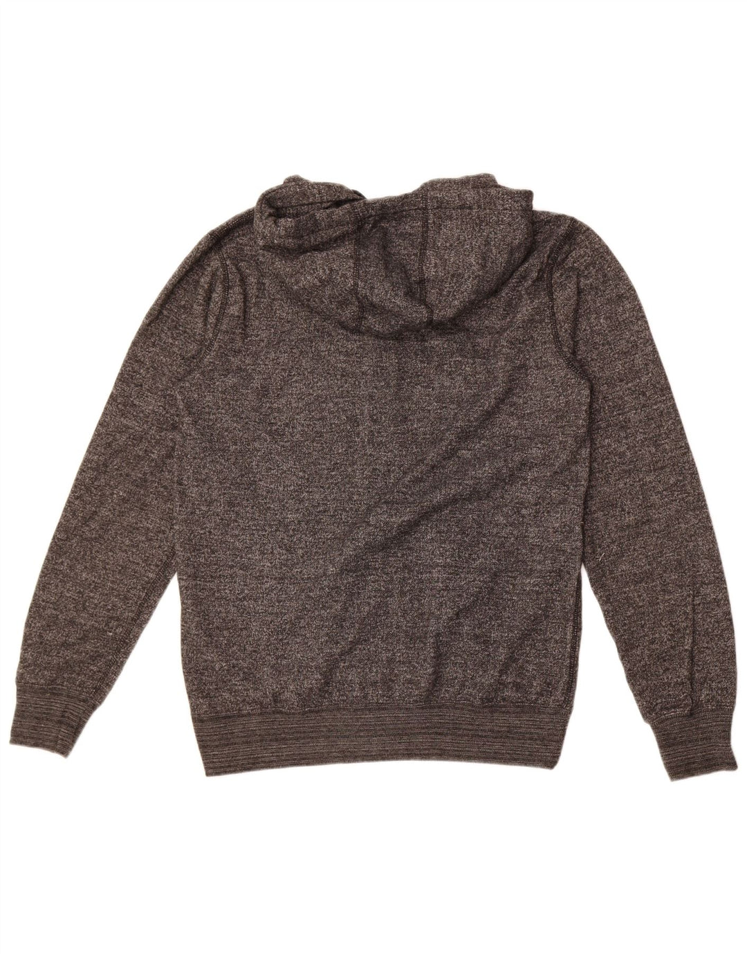 Maglione con cappuccio e zip grafica da uomo Quiksilver in poliestere grigio medio