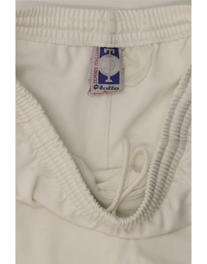 LOTTO Womens Graphic Sport Shorts UK 14 Large  White