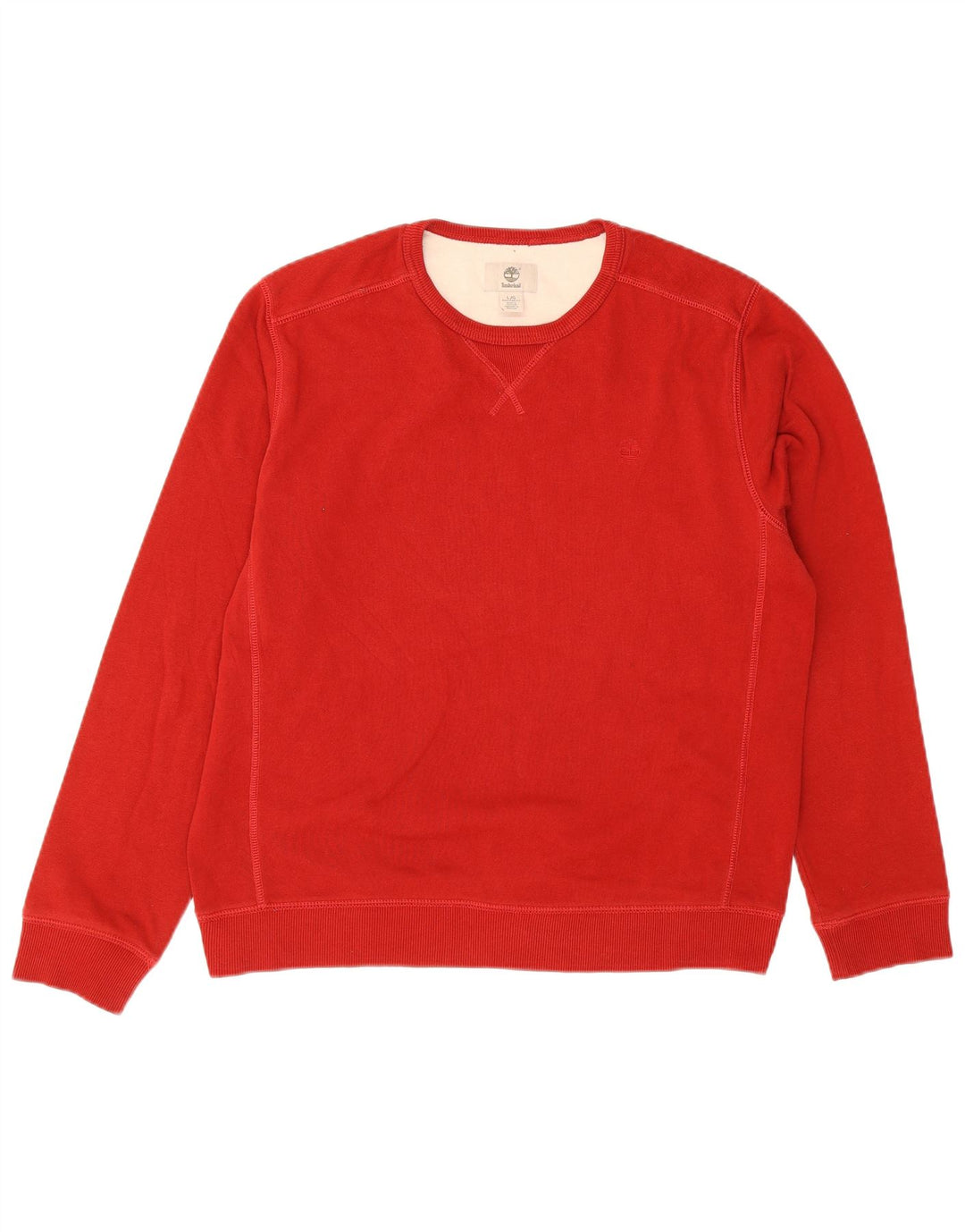 Timberland Uomo Regular Fit Felpa Maglione Grande Cotone Rosso