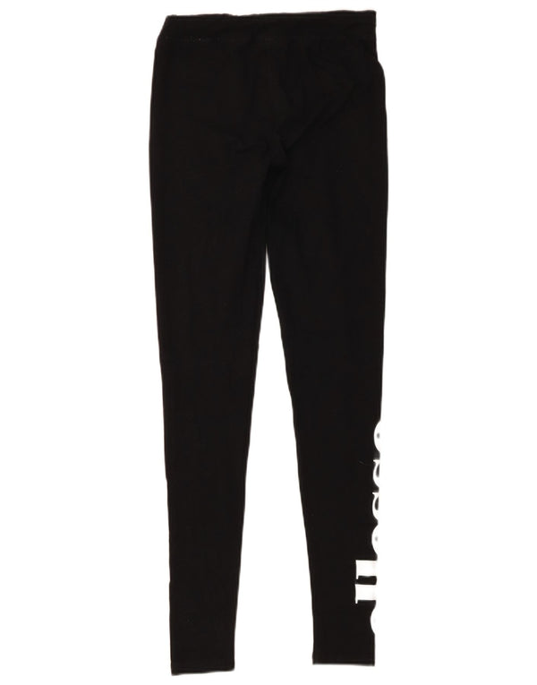 Leggings grafici da donna Ellesse UK 8 piccoli in cotone nero