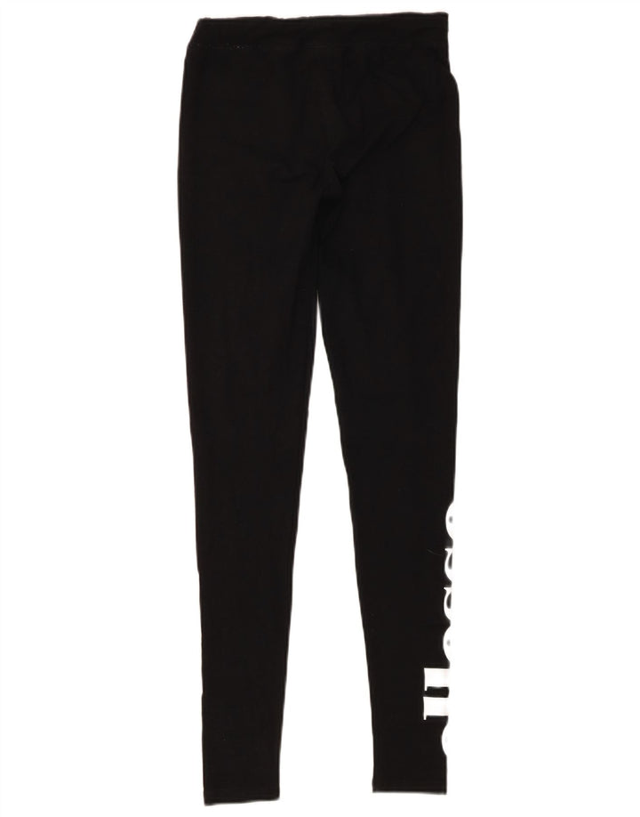 Leggings grafici da donna Ellesse UK 8 piccoli in cotone nero