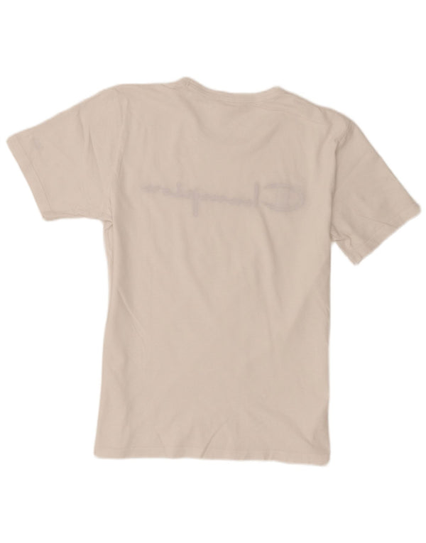 T-shirt grafica da uomo Champion Top in cotone bianco medio