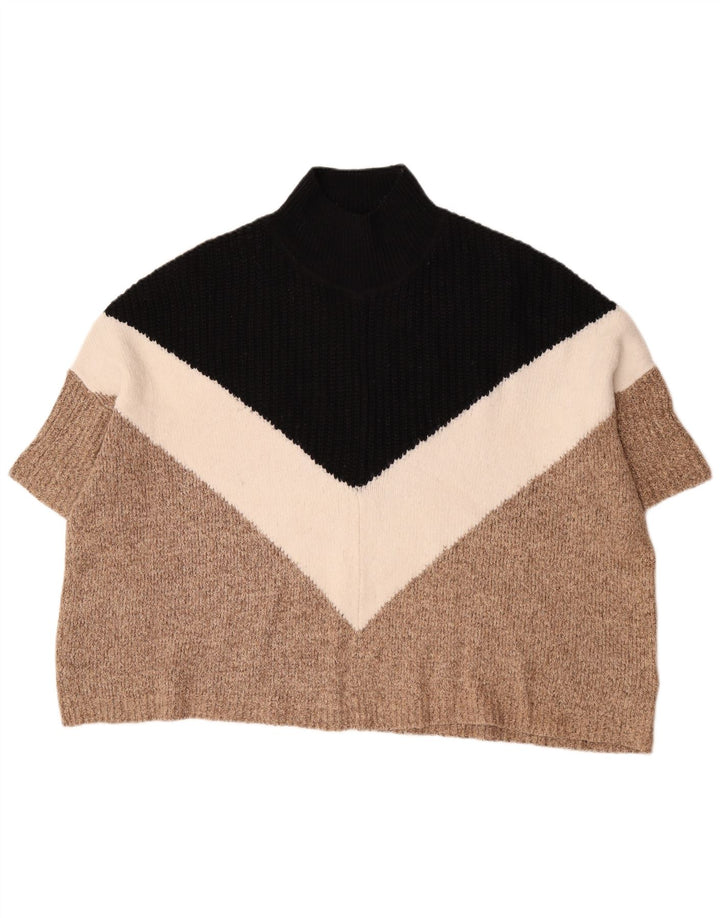 Maglione maglione collo alto a maniche corte da donna Marks & Spencer UK 14 medio