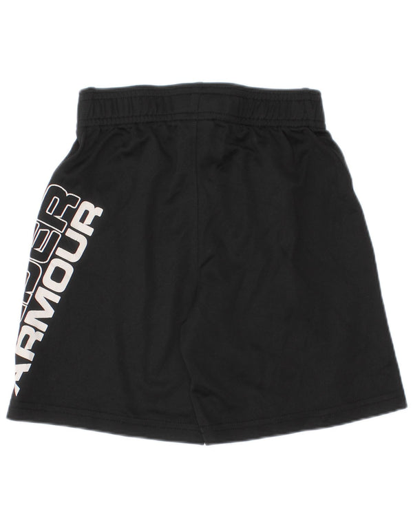 Pantaloncini sportivi grafici da ragazzo Under Armour 3-4 anni in poliestere nero