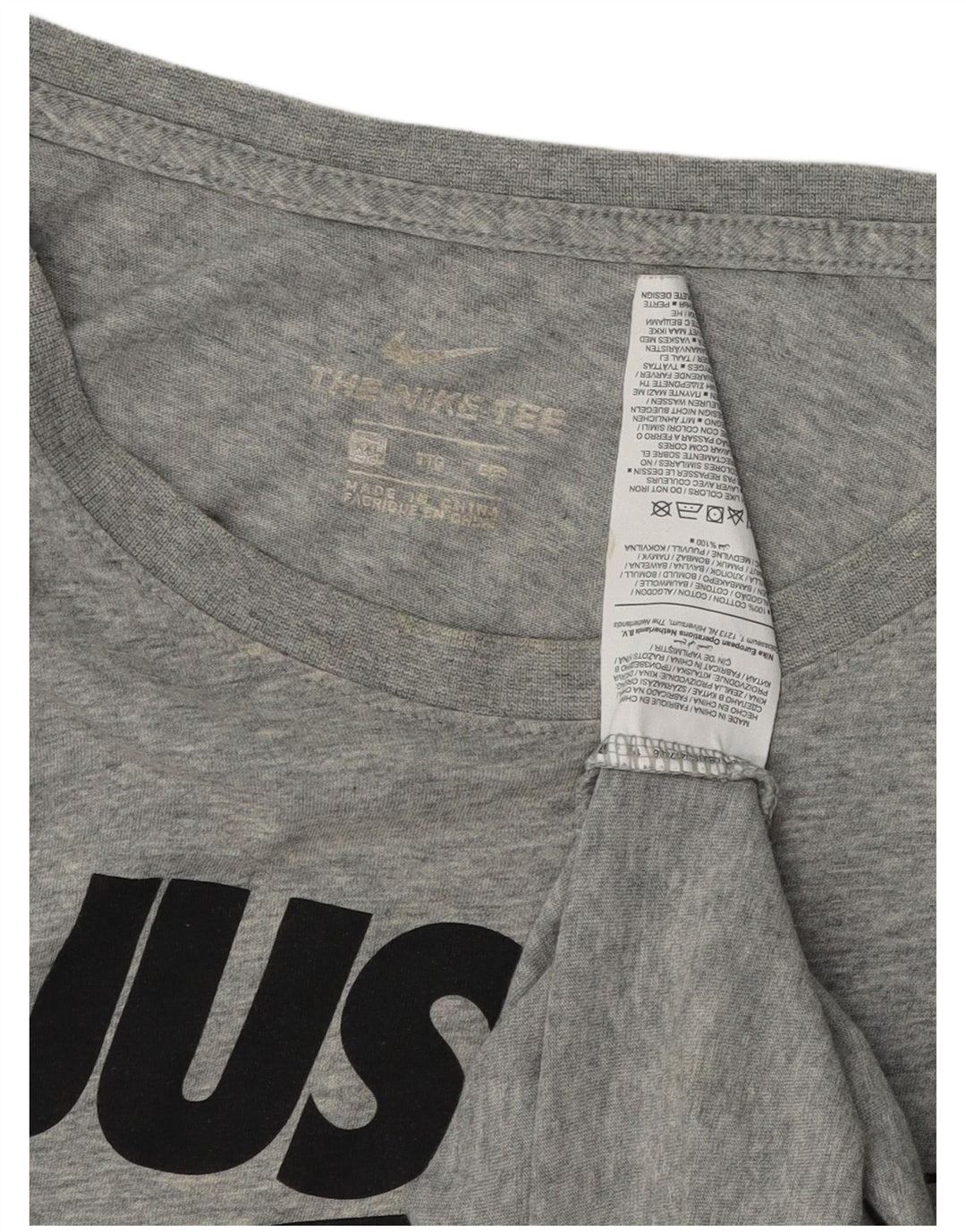NIKE Mens Graphic T-Shirt Top 2XL Grey Cotton