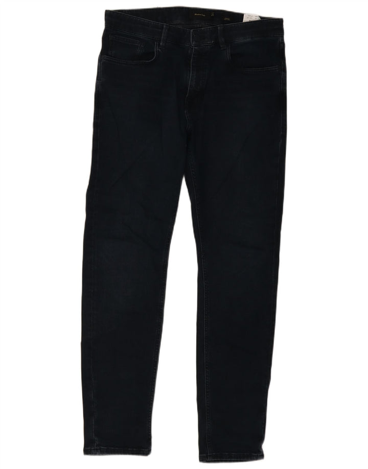 Jeans slim da uomo Massimo Dutti EU 42 Large W32 L32 Cotone blu navy