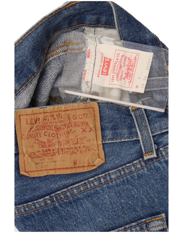 Pantaloncini di jeans Levi's 501 da donna W29 in cotone blu medio