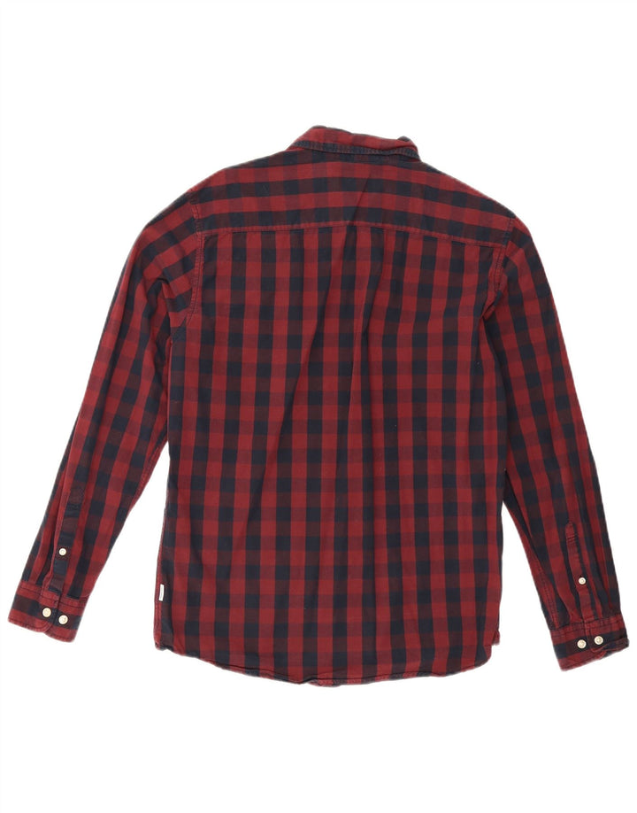 Camicia da uomo Jack & Jones a quadretti bordeaux medio