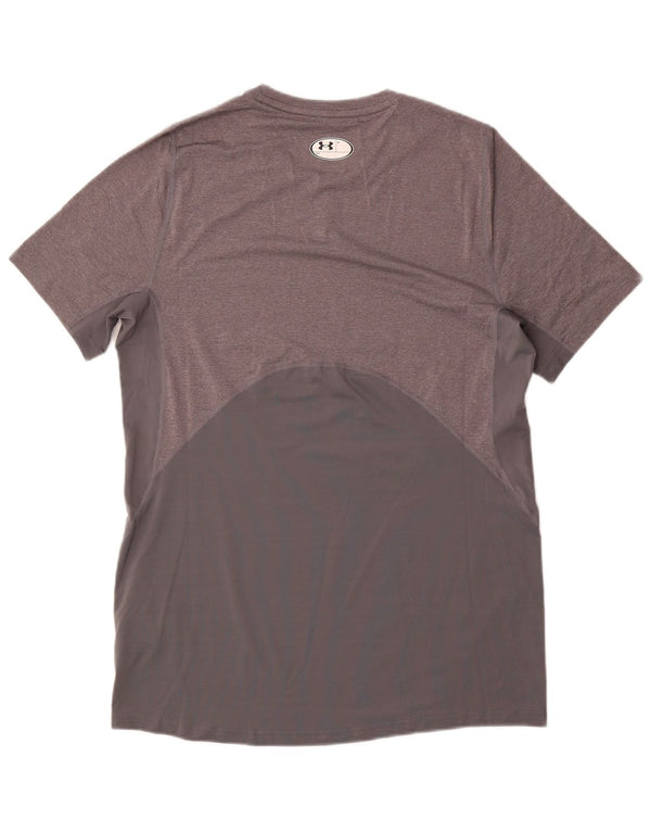 Maglietta Under Armour da uomo Heat Gear Top in poliestere chiazzato grigio medio