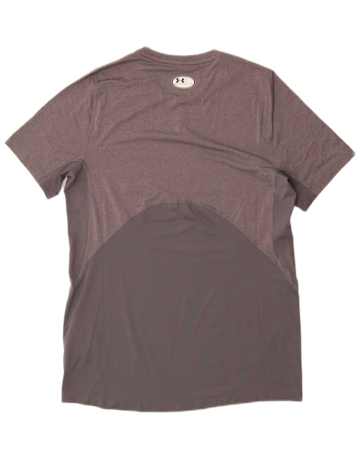 Maglietta Under Armour da uomo Heat Gear Top in poliestere chiazzato grigio medio