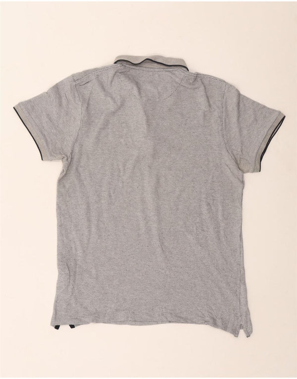 Polo da uomo Zara in cotone grigio medio