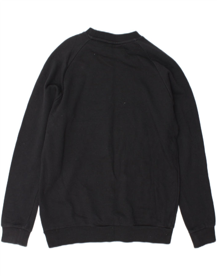 ADIDAS Mens Graphic Sweatshirt Jumper Medium Black Cotton Vintage Adidas and Second-Hand Adidas from Messina Hembry 