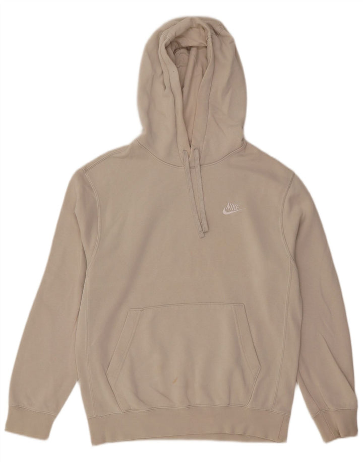 Felpa con cappuccio da uomo Nike Small in cotone beige