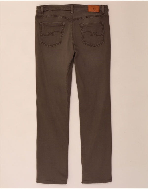 Pantaloni Casual Dritti Donna Trussardi W31 L28 Lyocell Grigio