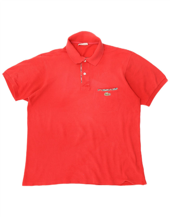 Polo da uomo Lacoste taglia 5 grande in cotone rosso