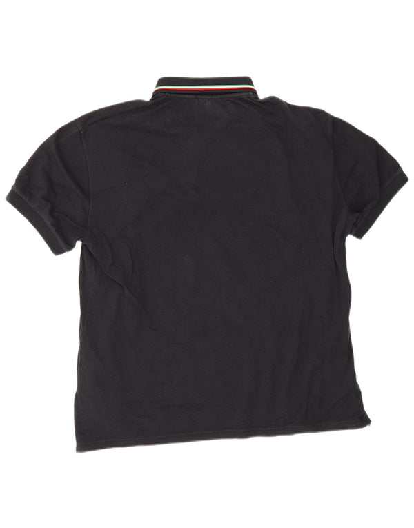 Polo Emporio Armani Uomo Large Blu Navy in cotone