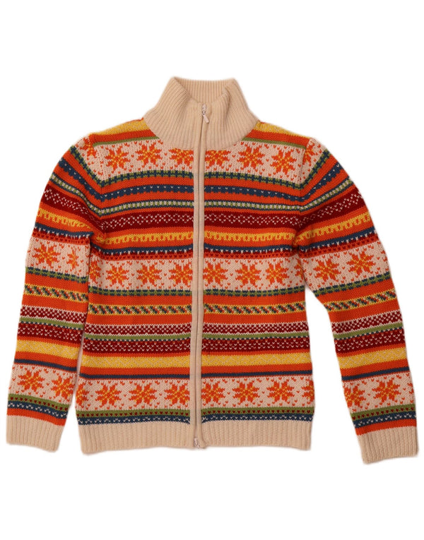 Maglione cardigan da donna TCM UK 10/12 Lana Fair Isle multicolore media