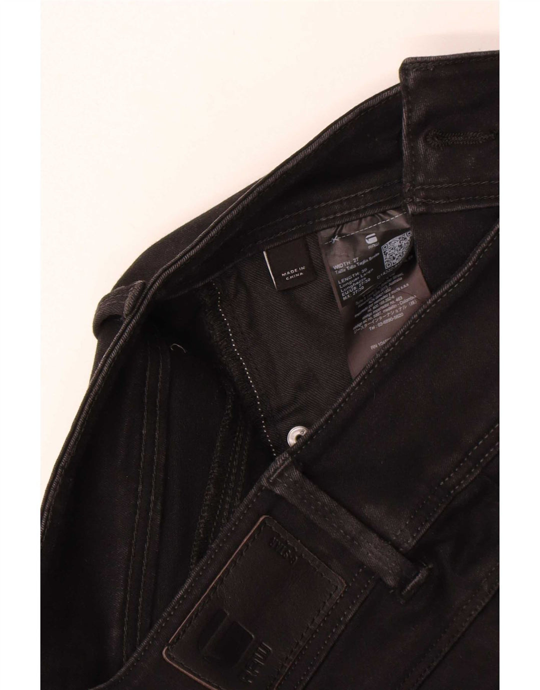 Jeans skinny Lynn da donna G-Star W27 L30 poliestere nero