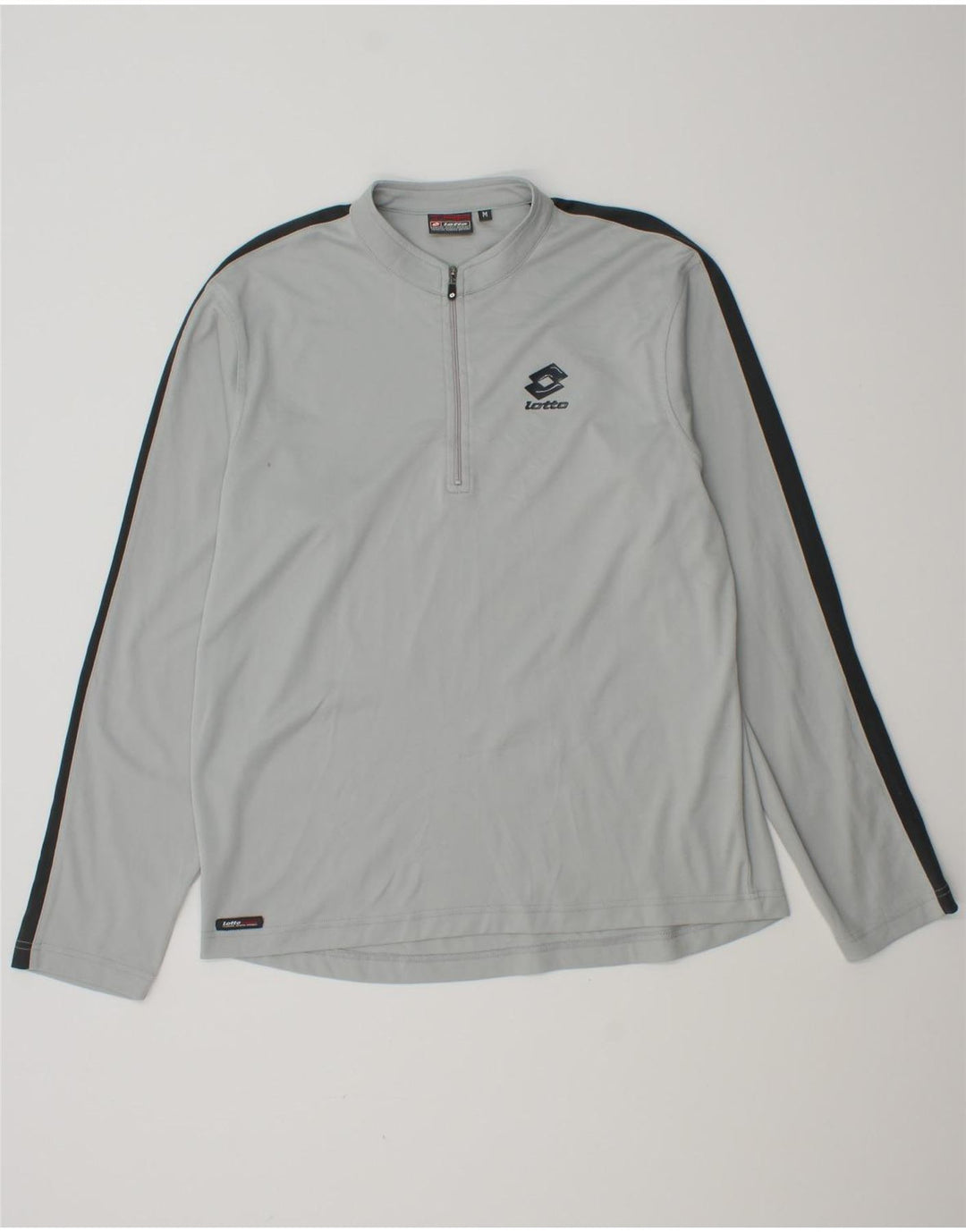 Top della tuta da uomo Lotto con zip e collo in tinta unita grigio medio
