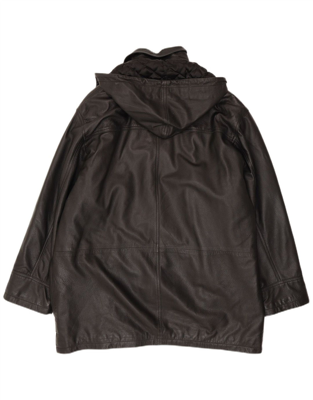 Cappotto in pelle da uomo con cappuccio Conbipel IT 56 2XL Nero