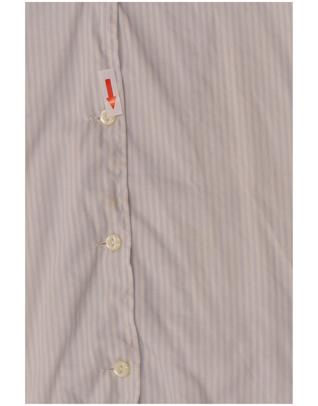 Camicia Benetton Donna Manica Corta IT 44 Blu Medio Gessato
