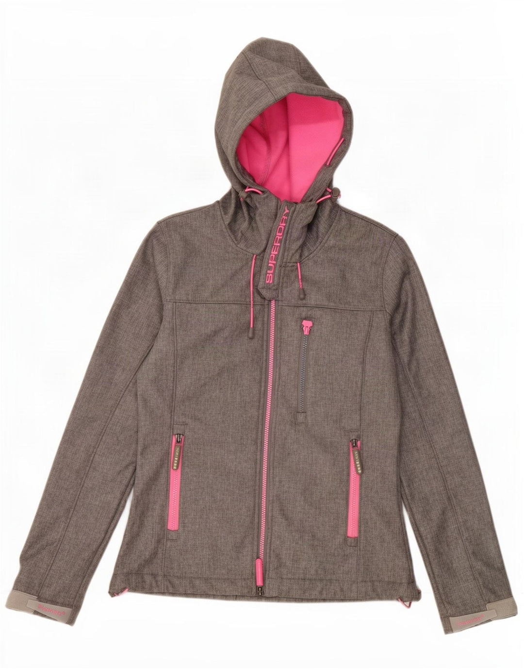 Giacca a vento da donna Superdry Windtrekker Graphic UK 10 piccola grigia