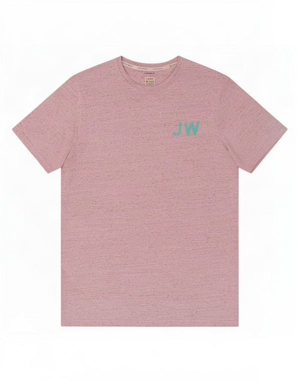 T-shirt da uomo dalla vestibilità classica Jack Wills Top in cotone screziato rosa medio
