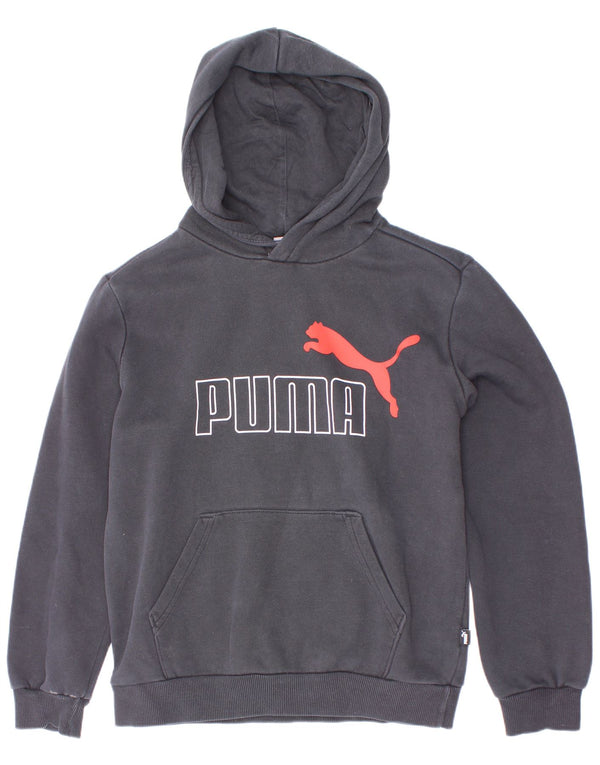 Felpa con cappuccio grafica da ragazzo Puma 11-12 anni in cotone blu navy