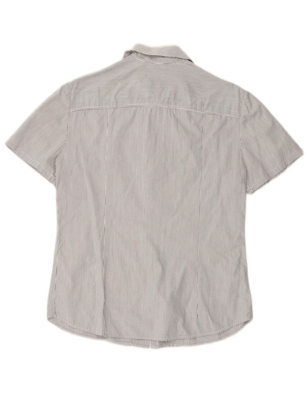 Camicia a maniche corte da donna BENETTON UK 12 Gessato grigio medio