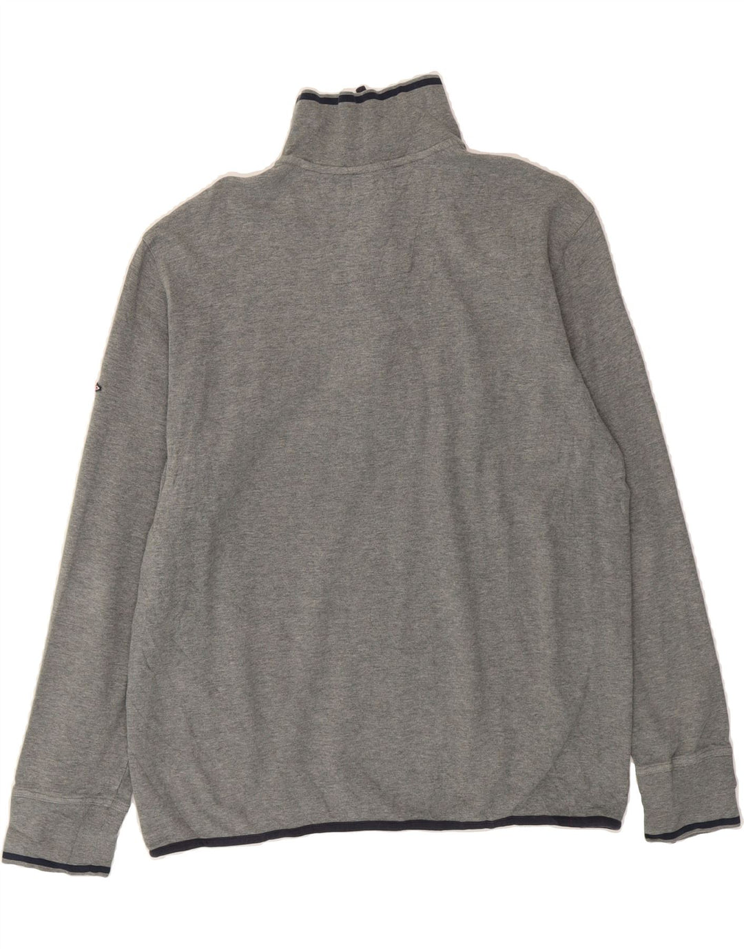 NAUTICA Mens Zip Neck Sweatshirt Jumper Medium Grey Cotton Vintage Nautica and Second-Hand Nautica from Messina Hembry 