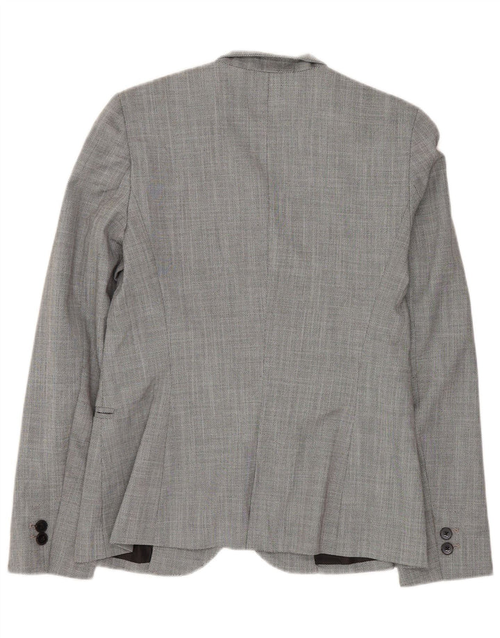 Giacca blazer a 1 bottone ZARA da donna EU 36 XS poliestere grigio