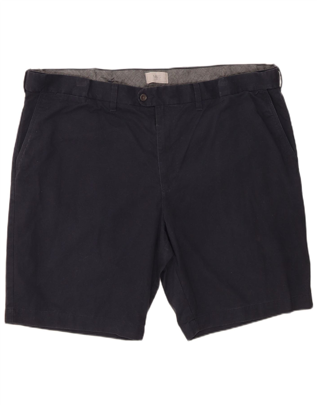 Pantaloncini chino da uomo Marks & Spencer W46 3XL cotone blu navy