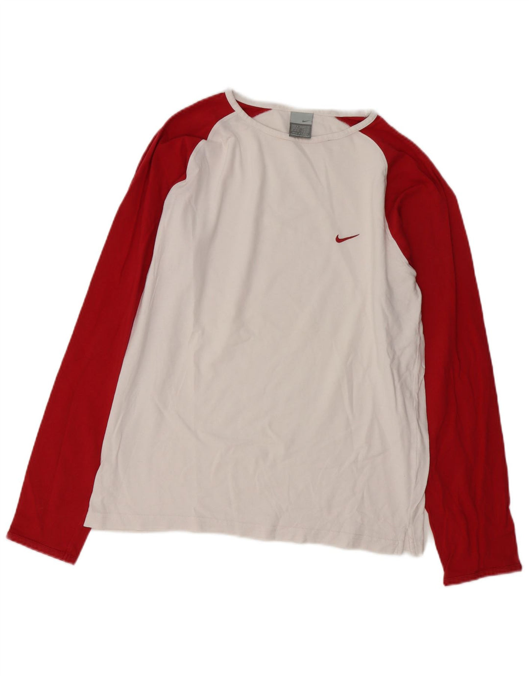 Top Nike da uomo a maniche lunghe UK 39/41 Medium White Colourblock