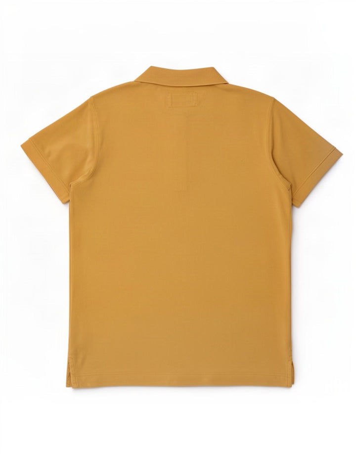 Polo da uomo Marlboro Classics grande in cotone giallo