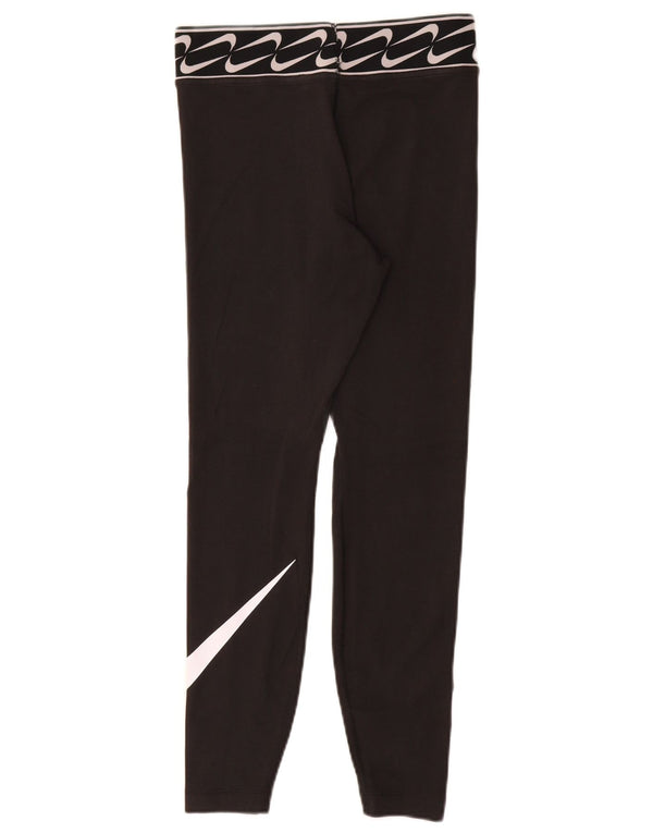 Leggings grafici da donna NIKE UK 10 piccoli in cotone nero