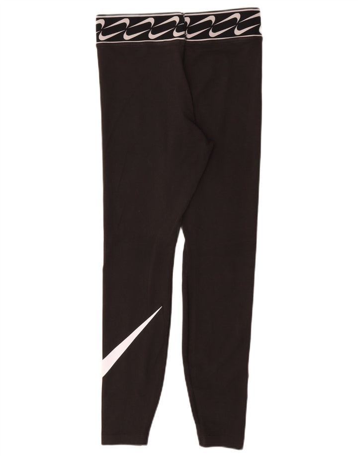 Leggings grafici da donna NIKE UK 10 piccoli in cotone nero