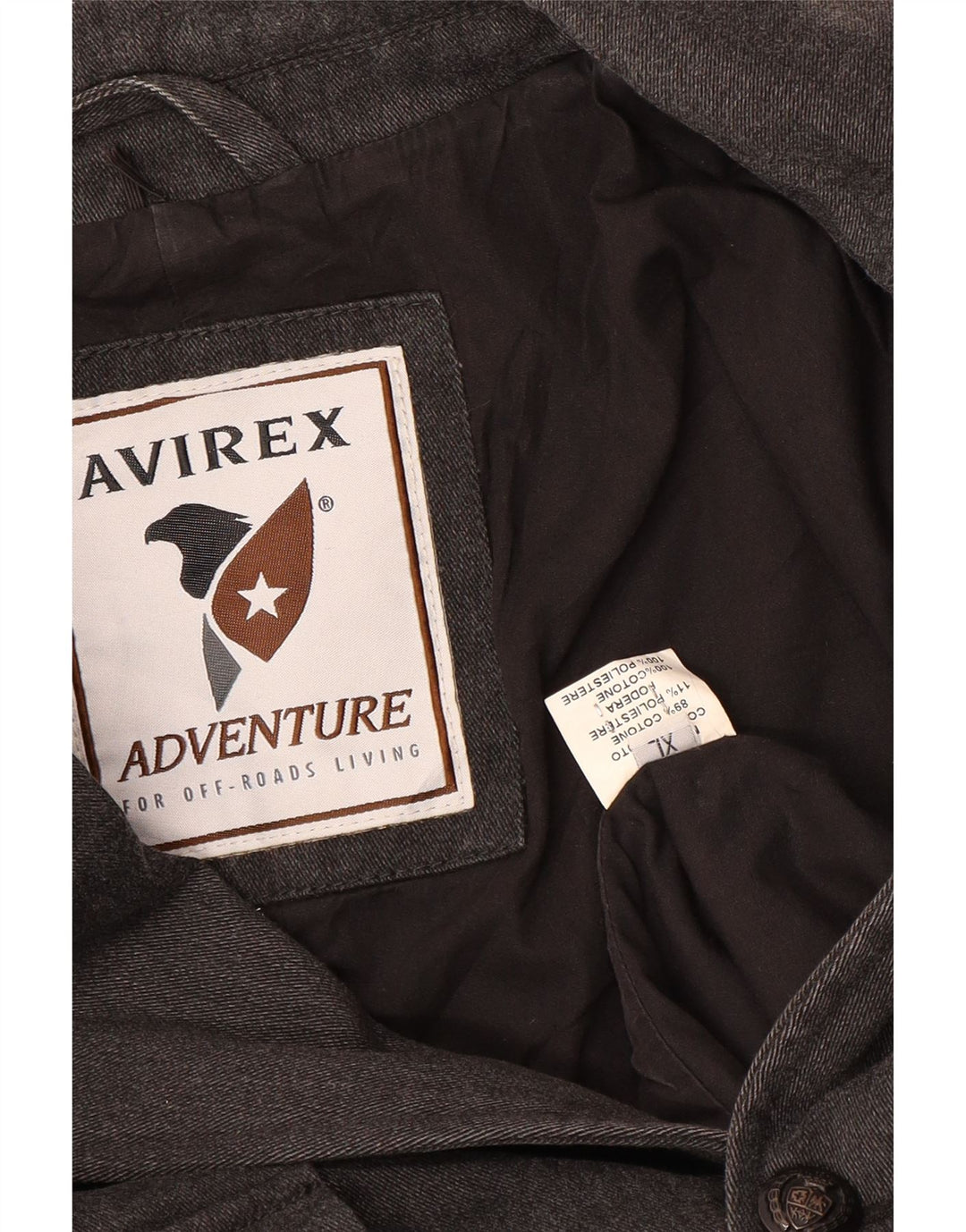 Giacca blazer da uomo a 4 bottoni Avirex UK 42 XL cotone grigio