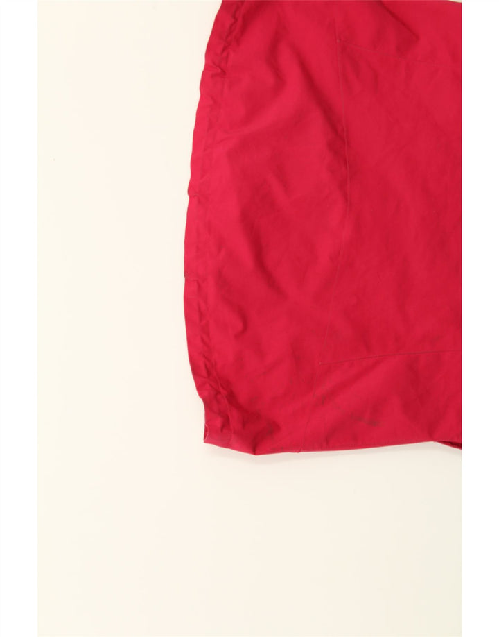 JACK WOLFSKIN Womens Hooded Rain Jacket UK 12/14 Medium Red Polyester Vintage Jack Wolfskin and Second-Hand Jack Wolfskin from Messina Hembry 